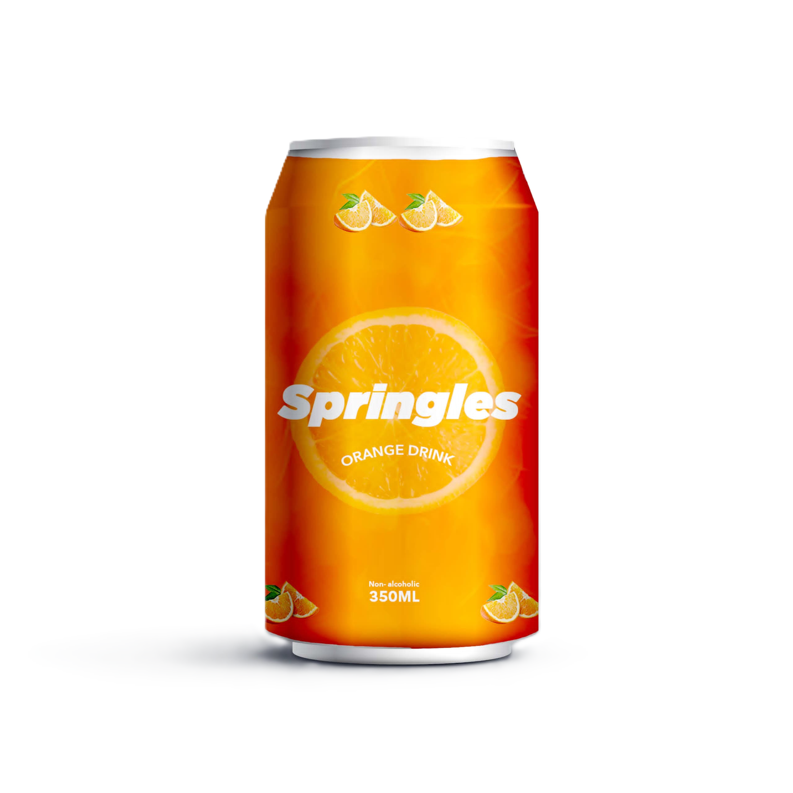 A bottle of mango juice and a can of Yardie drink